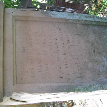 CATO Christopher Joseph -1867 &amp; Harriet -1877  :: CATO Emma