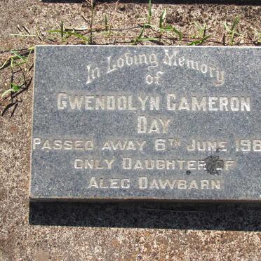 DAY Gwendolyn Cameron nee DAWBARN -1988
