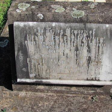 HAWKER Henry Ernest -1925 &amp; Ethel Mary -1958