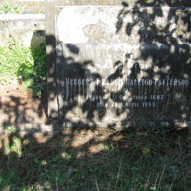 PATTERSON Herbert Francis Raleigh 1887-1935