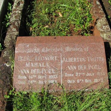 POEL Albertus Truter, van der 1895-1973 &amp; Irene Leonore Mahala 1903-19?5