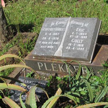 PLEKKER Geoffrey Robert 1957-1978 :: PLEKKER Eric 1950-1986 :: PLEKKER Golly 1918-1990 :: PLEKKER Johannes Arie 1919-2004