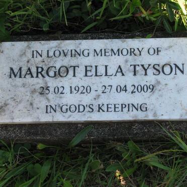 TYSON Margot Ella 1920-2009