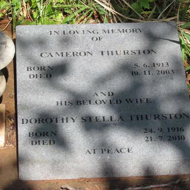 THURSTON Cameron 1913-2003 &amp; Dorothy Stella 1916-2010
