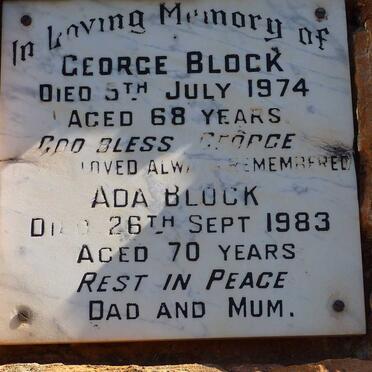 BLOCK George -1974 &amp; Ada -1983