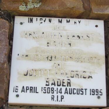 BADER Ernest 1899-1970 &amp; Juliet Fredrica 1908-1995