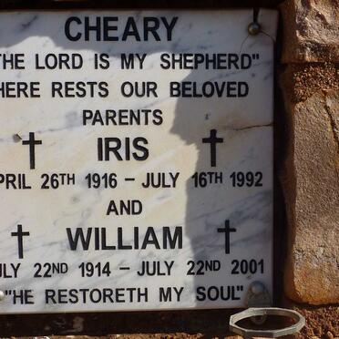 CHEARY William 1914-2001 &amp; Iris 1916-1992