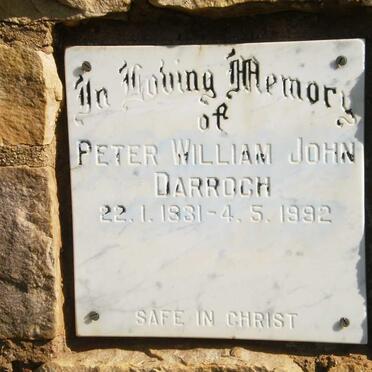 DARROCH Peter William John 1931-1992