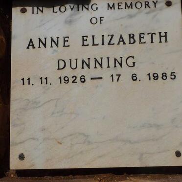 DUNNING Anne Elizabeth  1926-1985