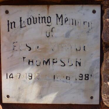 THOMPSON Elsie Virtue 1918-1980