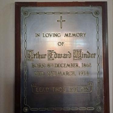 WINDER Arthur Edward 1862-1954