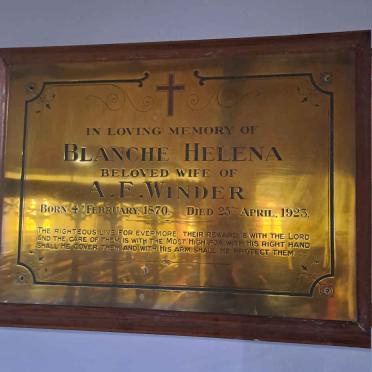 WINDER Blanche Helena 1870-1923
