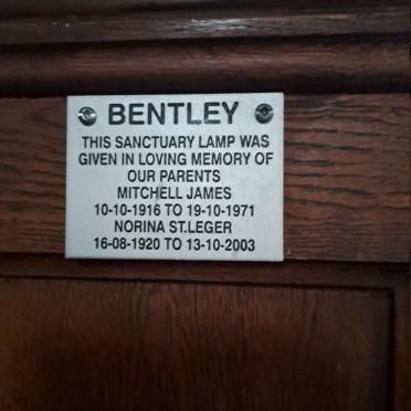 BENTLEY Mitchell James 1916-1971 & Norina ST. LEGER 1920-2003