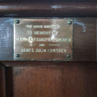 LUMSDEN David Alexander & Agnes Julia