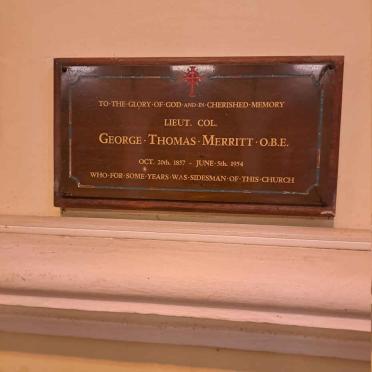 MERRITT George Thomas 1857-1954