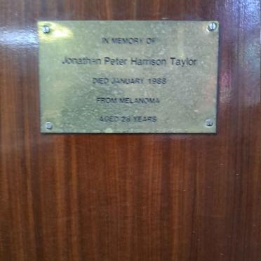 TAYLOR Jonathan Peter Harrison -1988