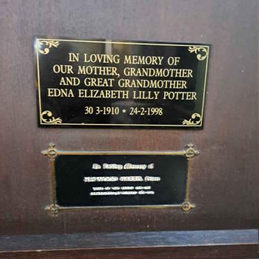 POTTER Edna Elizabeth Lilly 1910-1998 :: HARRIS Heywood 