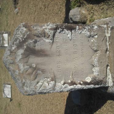 BROWN Thos. -1909 &amp; Mary A. -1923