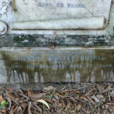 BUCKLE William Couves -1926 &amp; Harriett Matilda -19?4 :: BUCKLE Henry Walter -1958