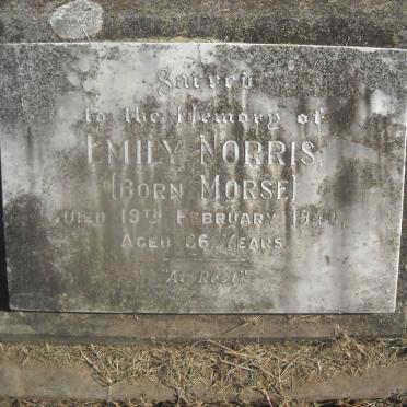 BIRBECK Emily Gertrude Louise nee BANGER-NORRIS -1938 :: NORRIS Emily nee MORSE -1940 :: NORRIS Thomas George -1927