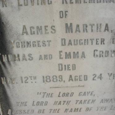 CROWDER Agnes Martha -1889