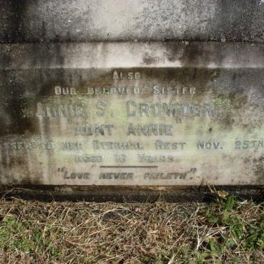 CROWDER Annie S. -1957