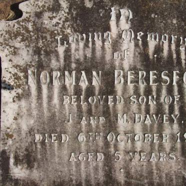 DAVEY Norman Beresford -1914