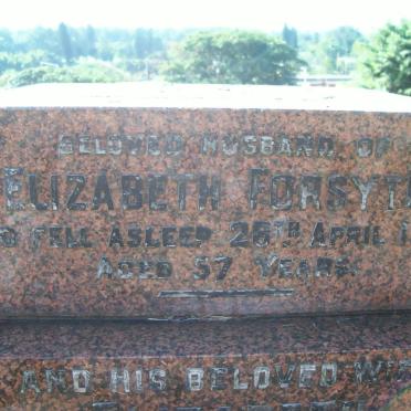 FORSYTH ? -1930 &amp; Elizabeth -1963 