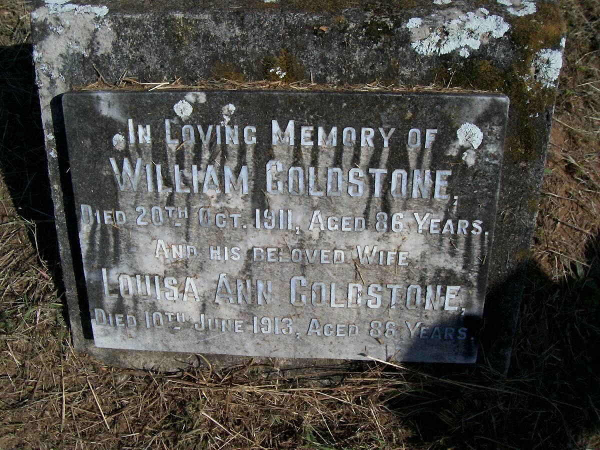 GOLDSTONE William -1911 &amp; Louisa Ann -1913