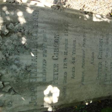 GIBSON Peter 1863-1936 &amp; Jean Stewart McLean -1907