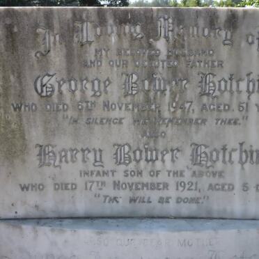HOTCHIN George Bower -1947 &amp; Agnes Anderson -1994 :: HOTCHIN Harry Bower -1921