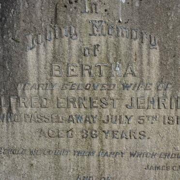 JEHRING Alfred Ernest -1936 &amp; Bertha -1916 :: LOWES Erna Louise -1960