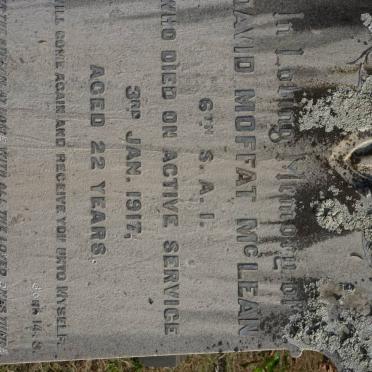 McLEAN David Moffat -1917