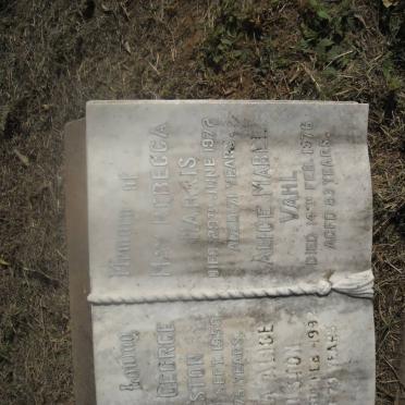 ROLSTON Oliver George -1959 &amp; Alma Alice -1992 :: VAHL Alice Mabel -1976 :: HARRIS May Rebecca -1972