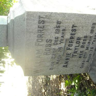 ROSS Alexander Cherrie -1974 :: ROSS Annie -1938 :: ROSS Helena Sarah nee LEE -1918 :: ROSS Archibald -1973