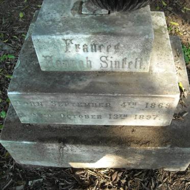 SINFELL Frances Hannah 1869-1897