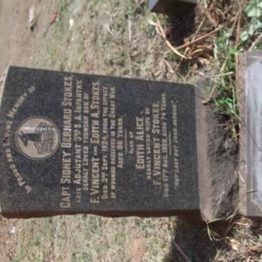 STOKES Edith Alice -1929 :: STOKES Sidney Bernard -1924