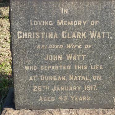 WATT John -1948 &amp; Christina Clark -1917