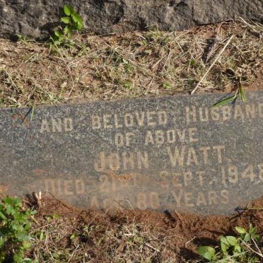 WATT John -1948 &amp; Christina Clark -1917 