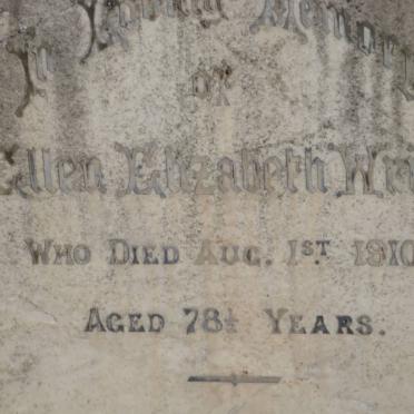 WRIGHT Ellen Elizabeth -1910