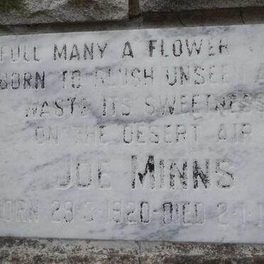 MINNS Joe 1920-1985
