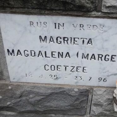 COETZEE Magrieta Magdalena 1925-1996