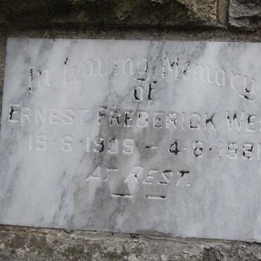 WEST Ernest Frederick 1909-1981