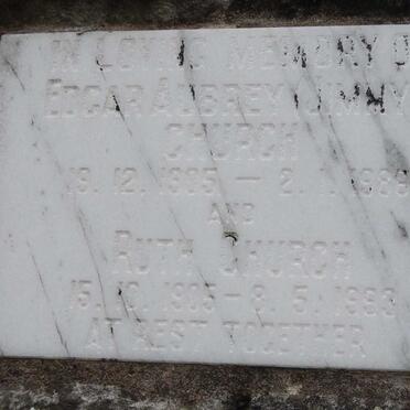 CHURCH Edgar Aubrey 1905-1989 &amp; Ruth 1905-1993