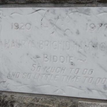 HAMMOND Maurya Brighid 1920-1977