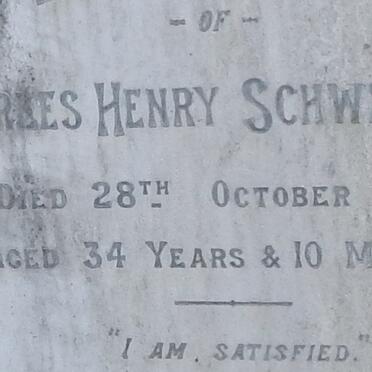 SCHWEGMANN Charles Henry -1909