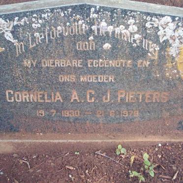 PIETERS Cornelia A. C. J. 1930-1979