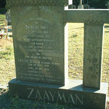 ZAAYMAN Salomon Marx 1888-1952 &amp; Hester Cecilia BENEKE 1898-1980