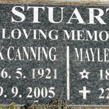 STUART Jack Canning 1921-2005 &amp; Mayleen Eunice 1928-1998