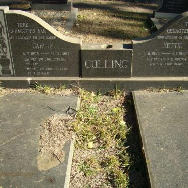COLLING Carlie 1908-1967 &amp; Hettie 1904-1973